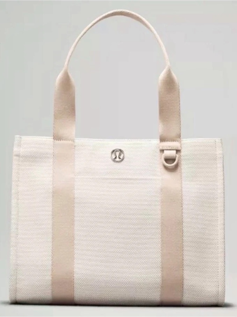 lululemon Two-Tone Canvas Tote Bag 10L White & Pink